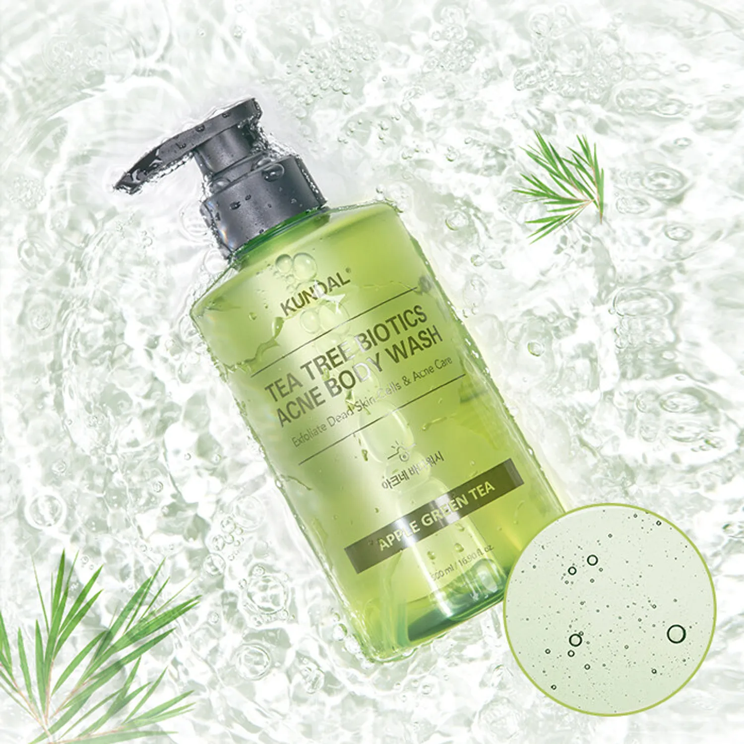KUNDAL Tea Tree Biotics Acne Body Wash Apple Green Tea 500ml