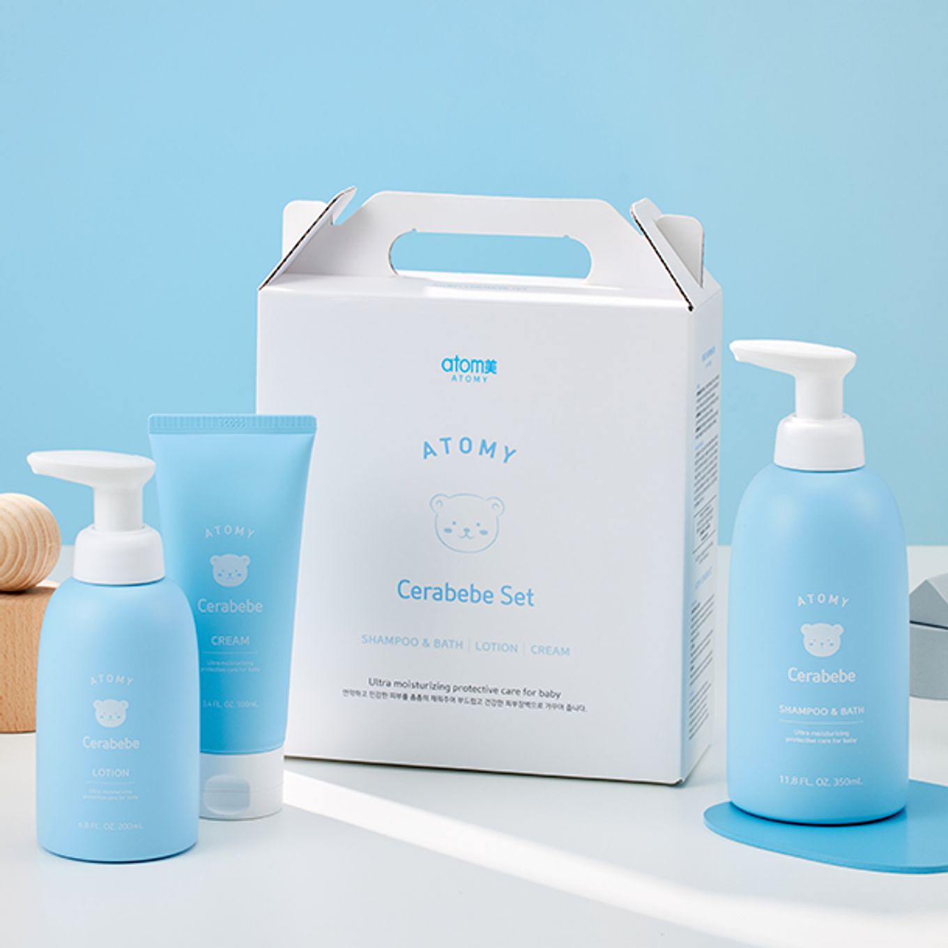 ATOMY CERABEBE SET (SHAMPOO+LOTION+CREAM)-600 ML